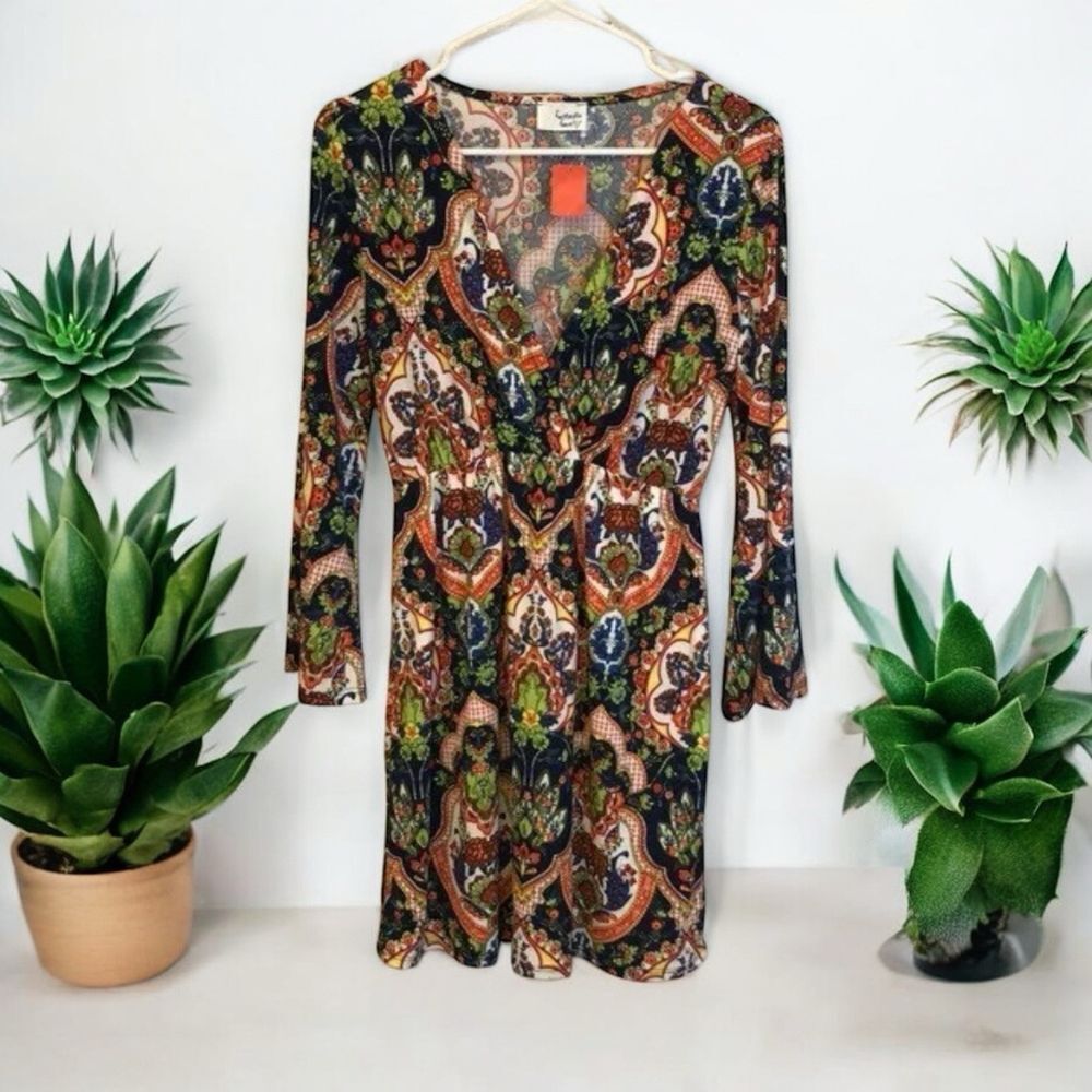 Fantastic Fawn floral wide sleeve dress Women's Size S Small